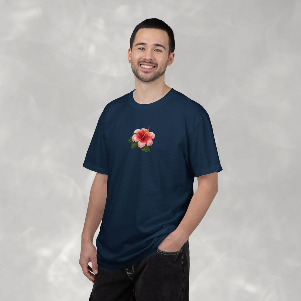 Sunny Days Hibiscus Unisex CC Tee, Summer Comfort Colors T-shirt for Men and Women