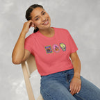 Cute Halloween Spooky Stamps with Cat, Jack-O-Lanter, Skeleton, Gildan Unisex Softstyle T-Shirt