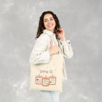 Getting Lit Funny Fall Candle Double-Sided Cotton Canvas Tote Bag