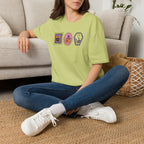 Cute Halloween Spooky Stamps with Cat, Jack-O-Lanter, Skeleton, Gildan Unisex Softstyle T-Shirt