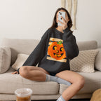 Happy Jack-O-Lantern, Striped Halloween Unisex Heavy Blend™ Crewneck Sweatshirt