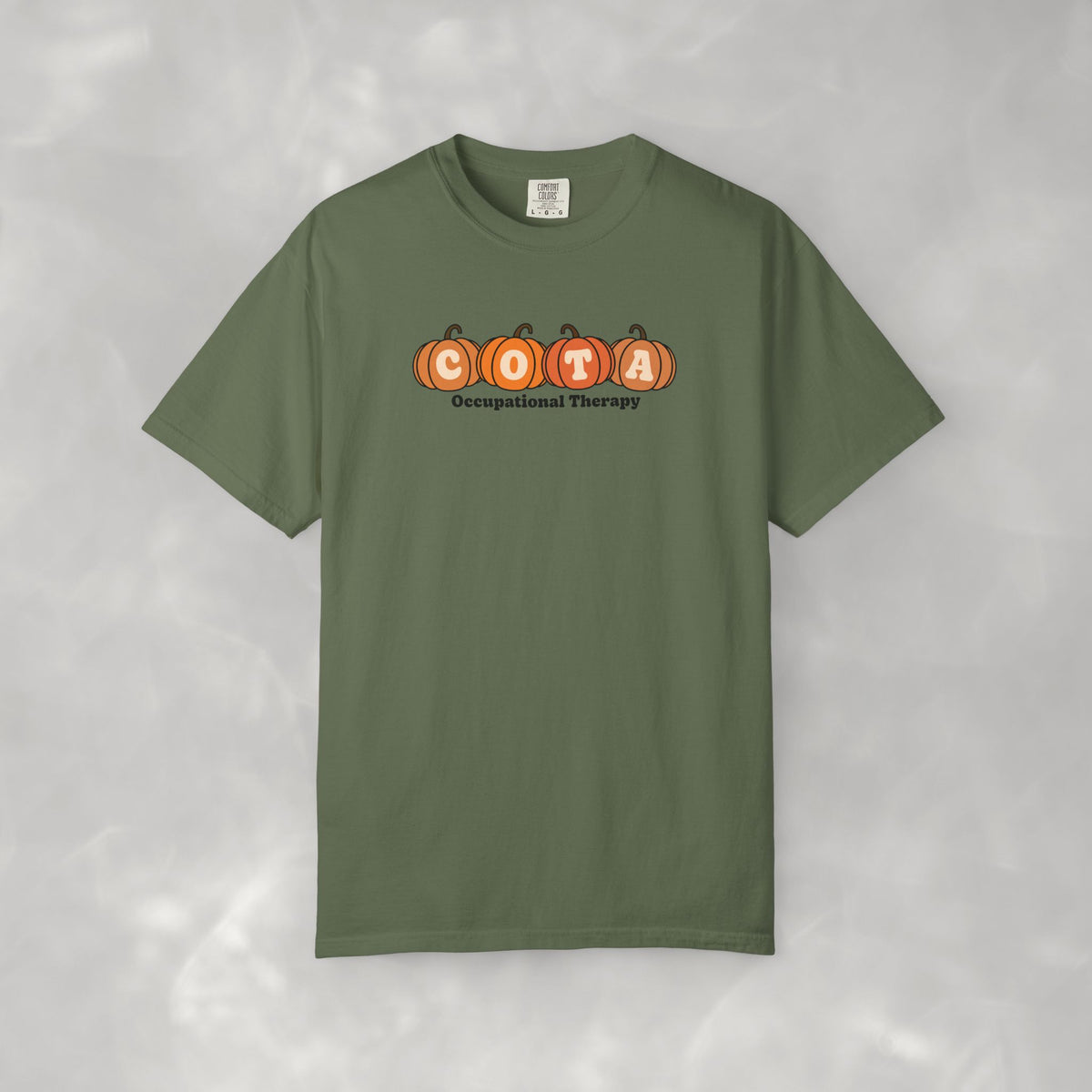 COTA Fall Pumpkins Comfort Colors Garment-Dyed T-shirt for Occupational Therapy Assistants