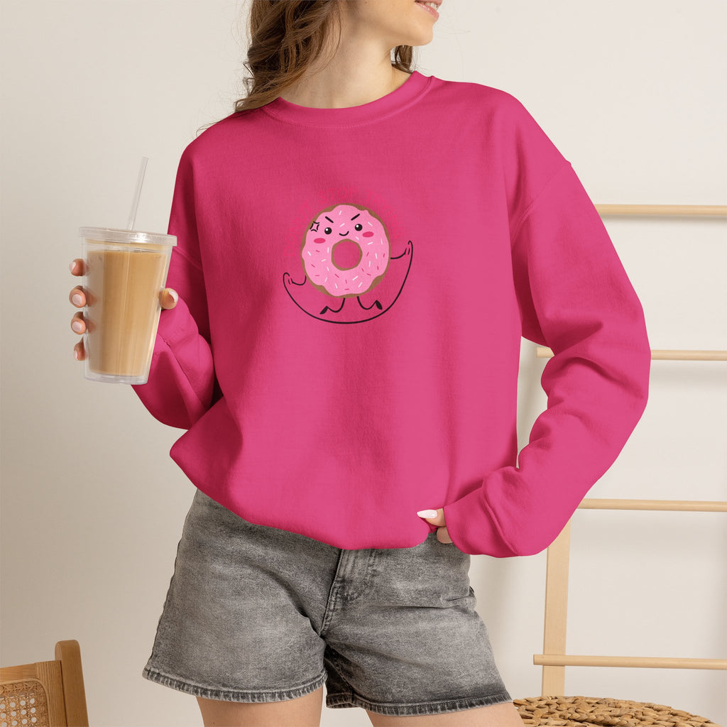 Donut Stop Trying, Funny Cute Motivational Gildan Unisex Heavy Blend™ Crewneck Sweatshirt