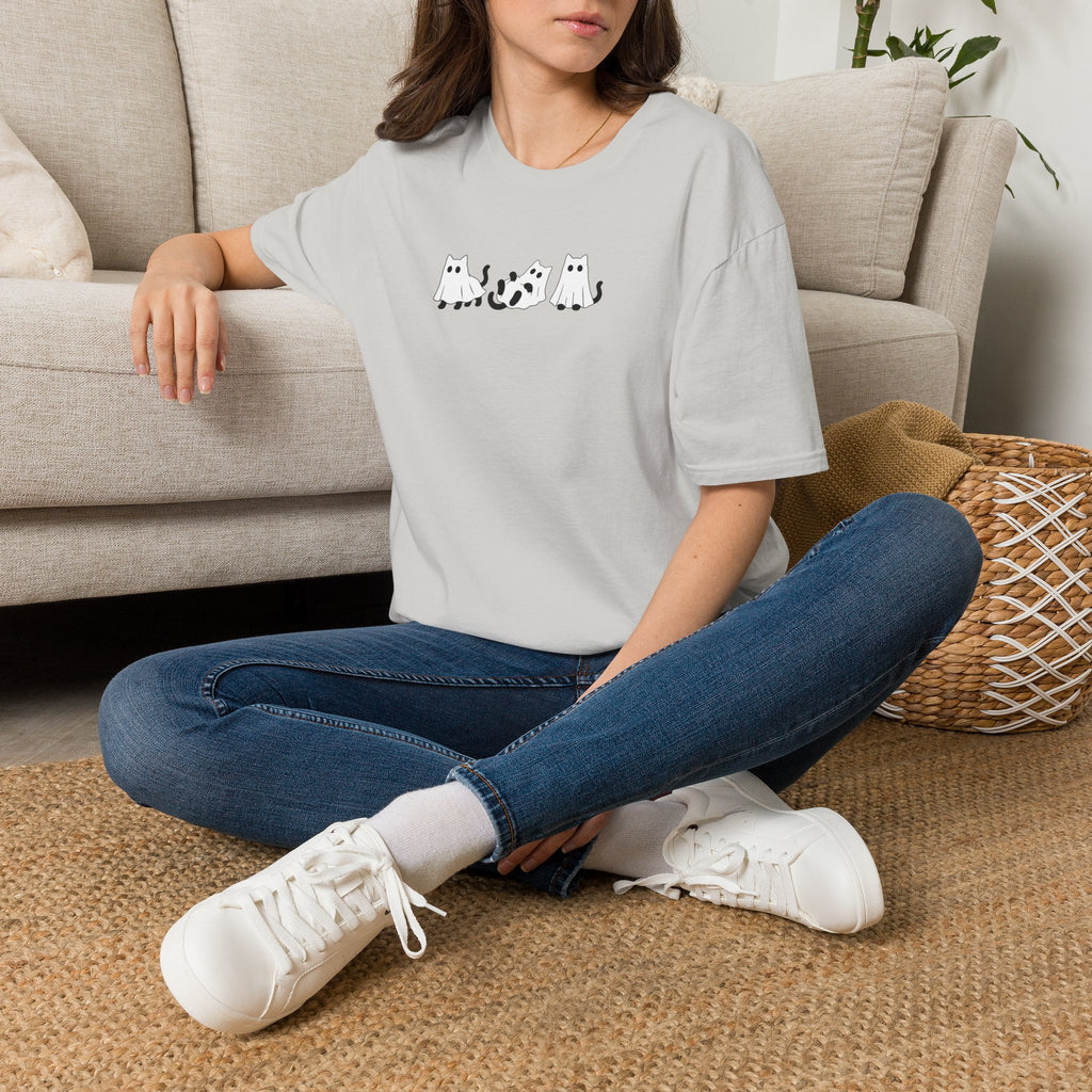 Cute Black Cat Ghosts, Haunted Kitties Halloween Gildan Unisex Softstyle T-Shirt
