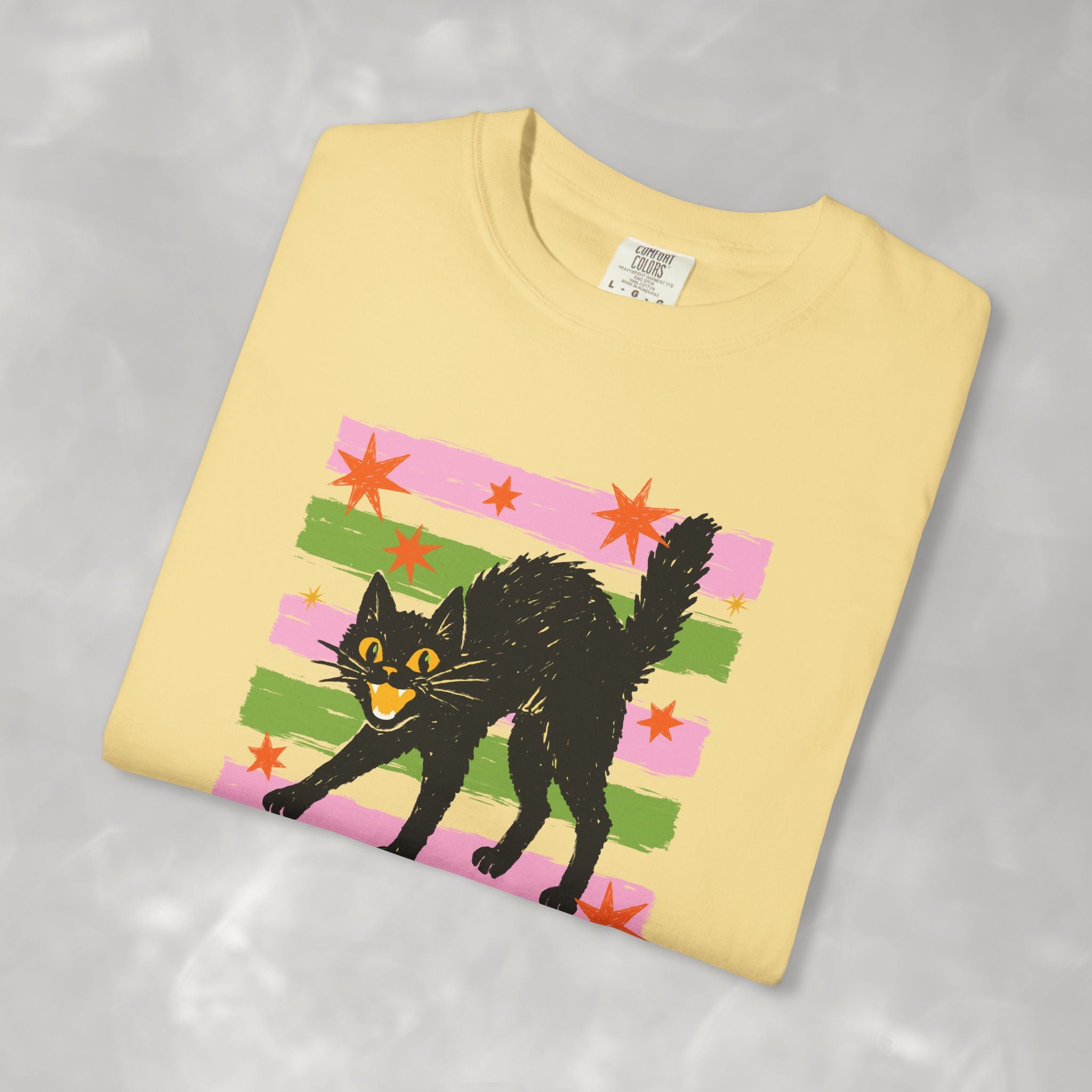 Spooky, Cute Black Cat, Halloween Comfort Colors Tee Unisex