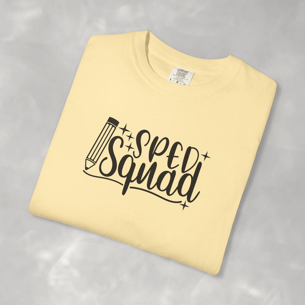 SPED Squad Comfort Colors Gildan Unisex Garment-Dyed T-shirt for Educators, Teachers, Paraprofessionals
