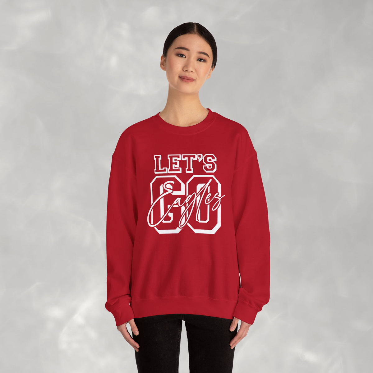 Let's Go Eagles, Eagles Sports, Team Spirit Gildan Unisex Heavy Blend™ Crewneck Sweatshirt