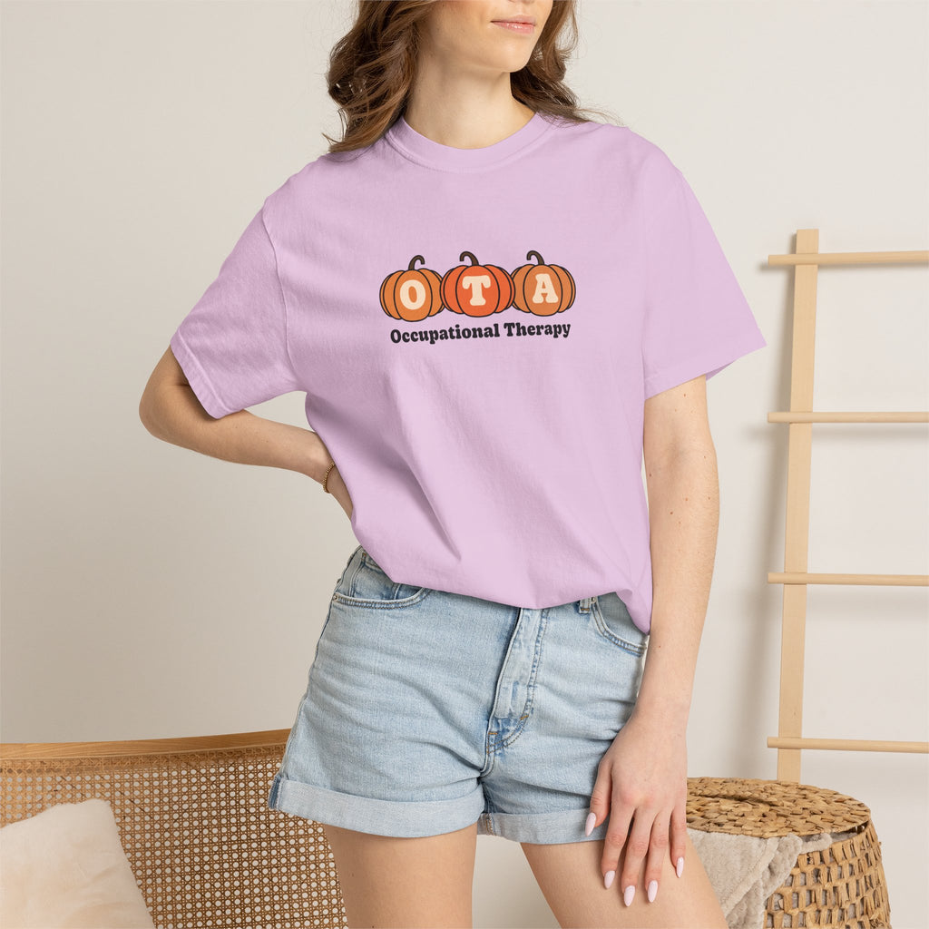 OTA Fall Pumpkins Comfort Colors Garment-Dyed T-shirt for Occupational Therapy Assistants