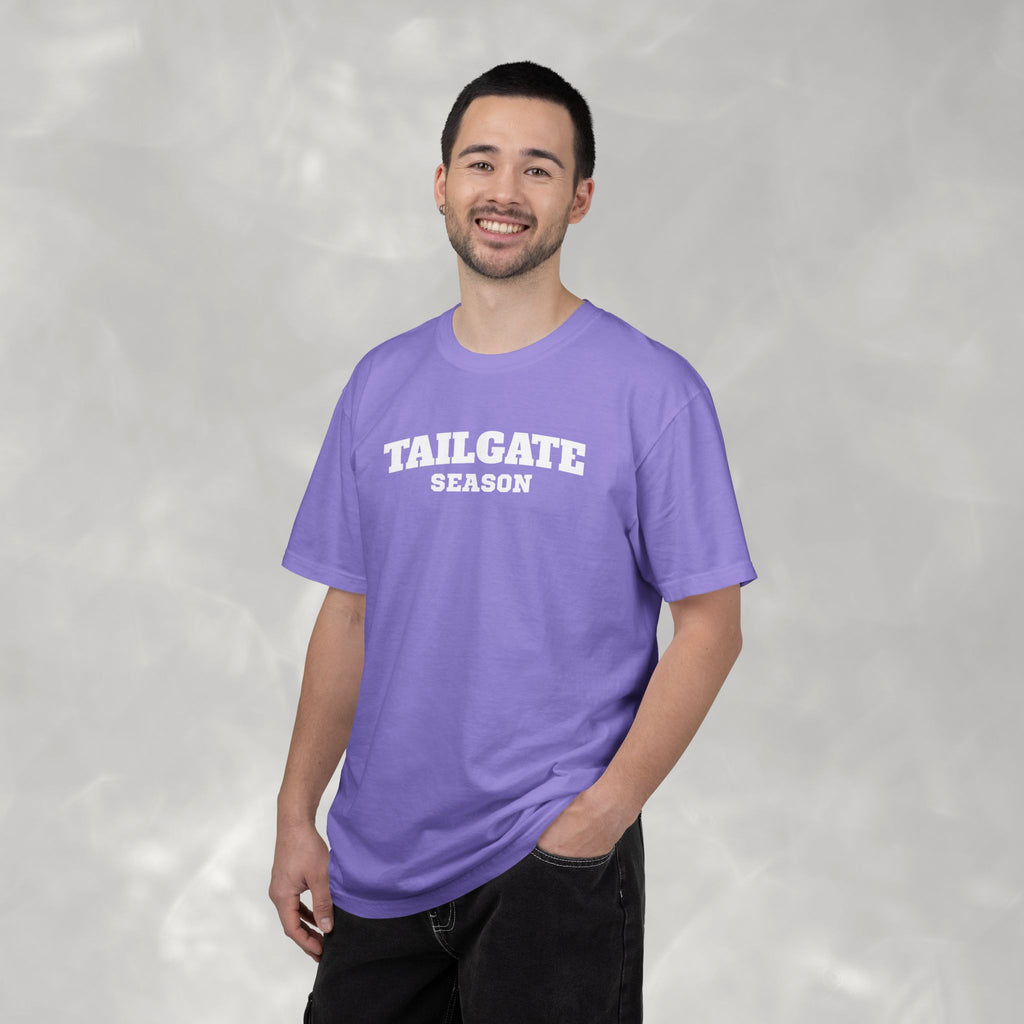 Tailgate Season, Football Game Day Unisex Comfort Colors Tee for Men and Women