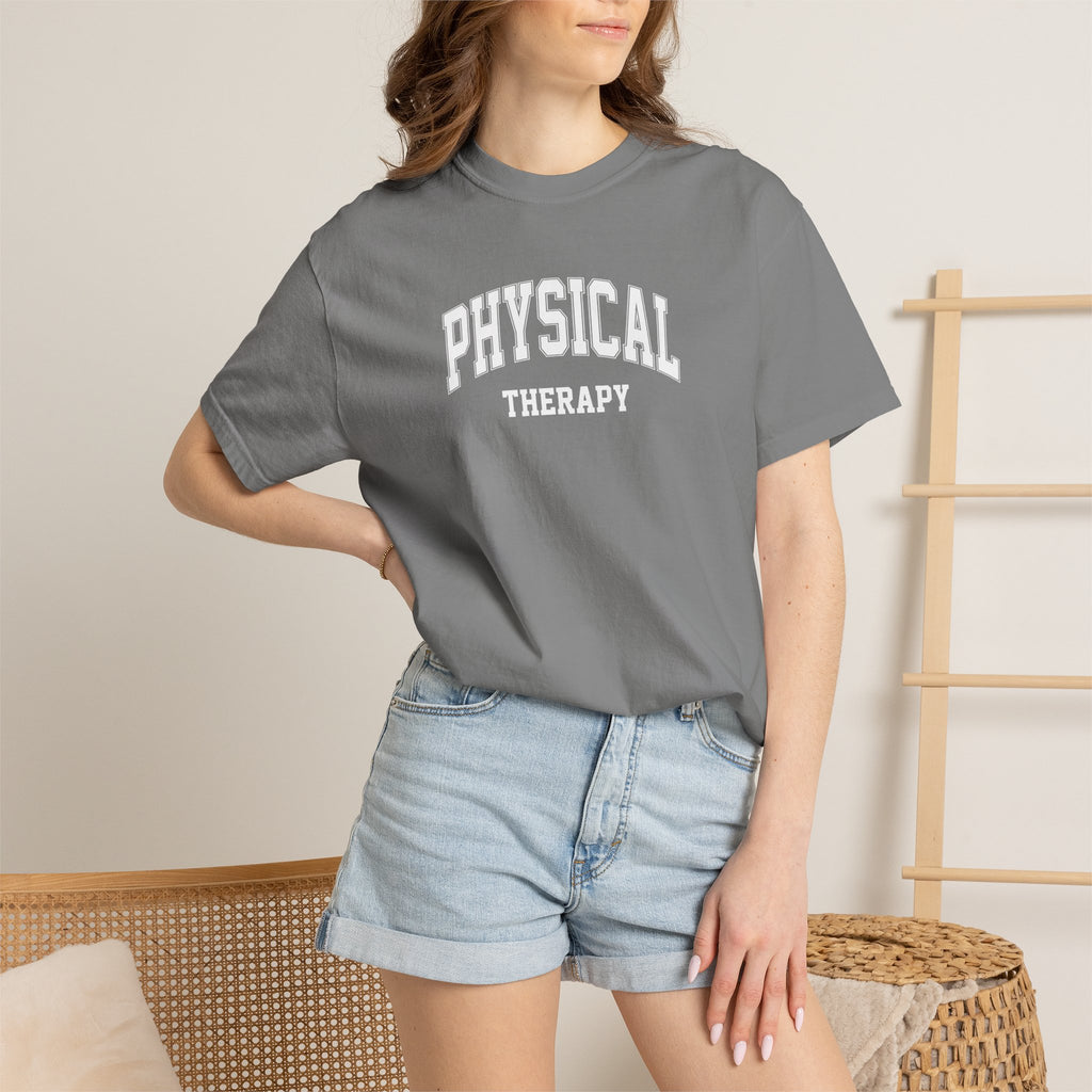 Physical Therapy, Therapist Classic Varsity Style Comfort Colors Tee