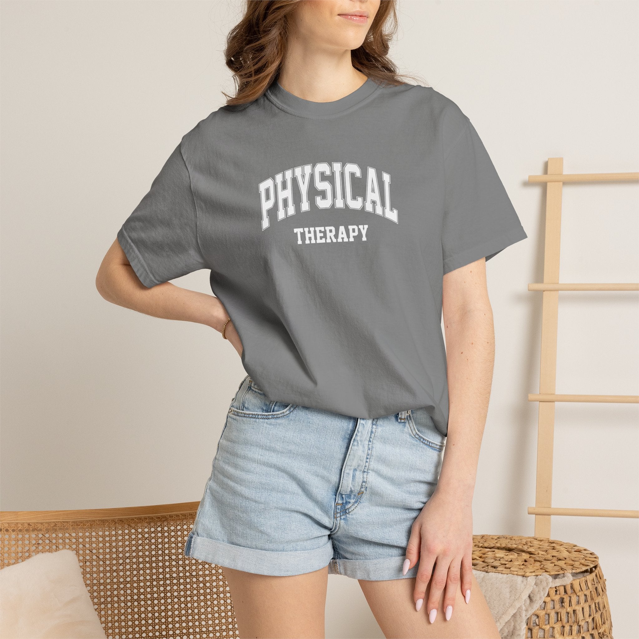 Physical Therapy, Therapist Classic Varsity Style Comfort Colors Tee
