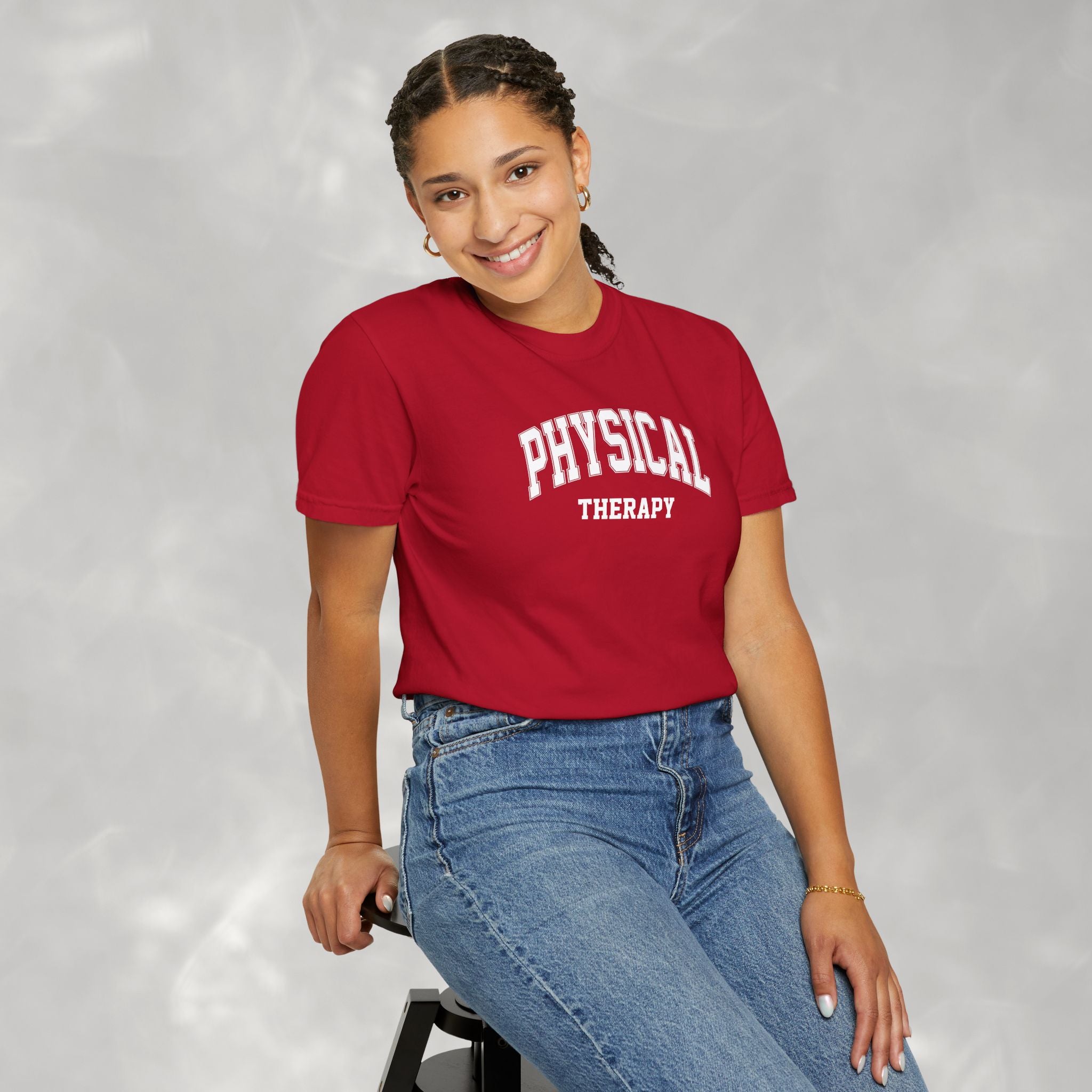 Physical Therapy, Therapist Classic Varsity Style Comfort Colors Tee