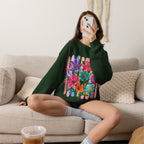 Boho Floral Striped Gildan Unisex Heavy Blend™ Crewneck Sweatshirt