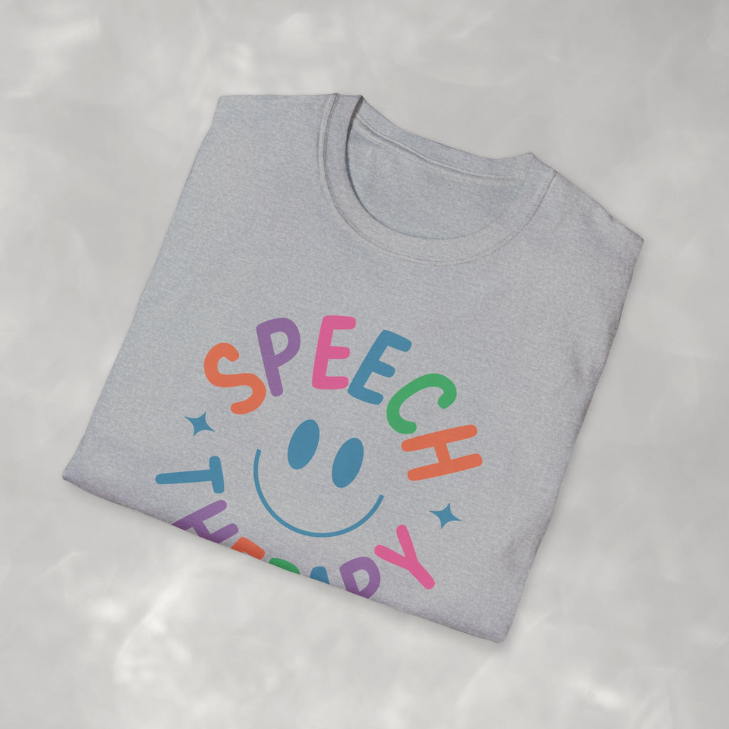 Speech Therapy, Cute Playful Smile, SLP, SLPA Gildan Unisex Softstyle T-Shirt
