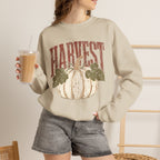 Autumn Harvest, White Pumpkin Retro Gildan Unisex Heavy Blend™ Crewneck Sweatshirt