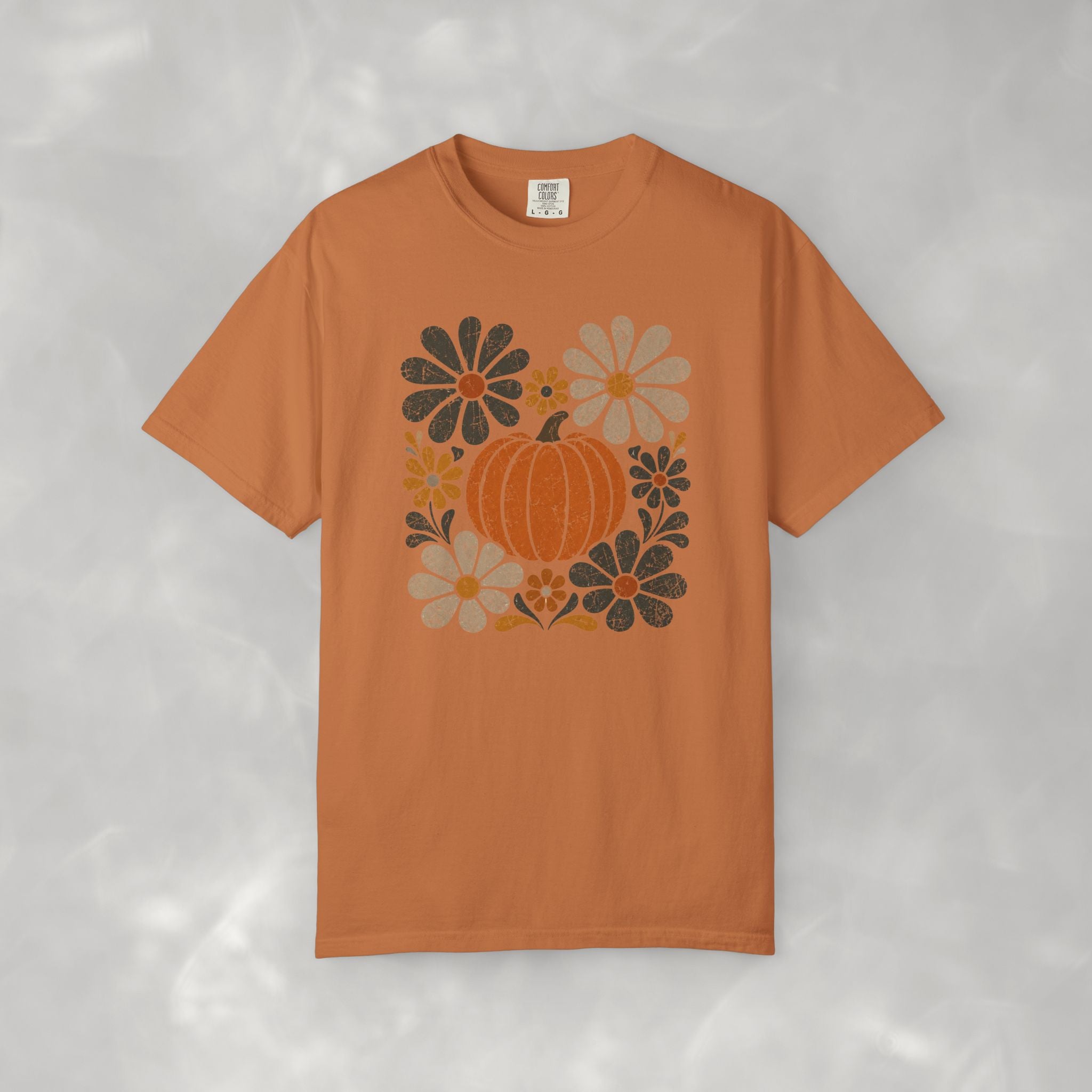 Retro Fall, Autumn Pumpkin Comfort Colors Tee
