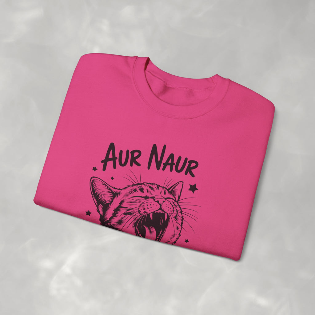 Aur Naur (Oh No) Funny Cat Lover Unisex Heavy Blend™ Crewneck Sweatshirt