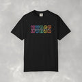 Colorful Rainbow Whimsical Varsity Registered Nurse Comfort Colors Unisex Garment-Dyed T-shirt