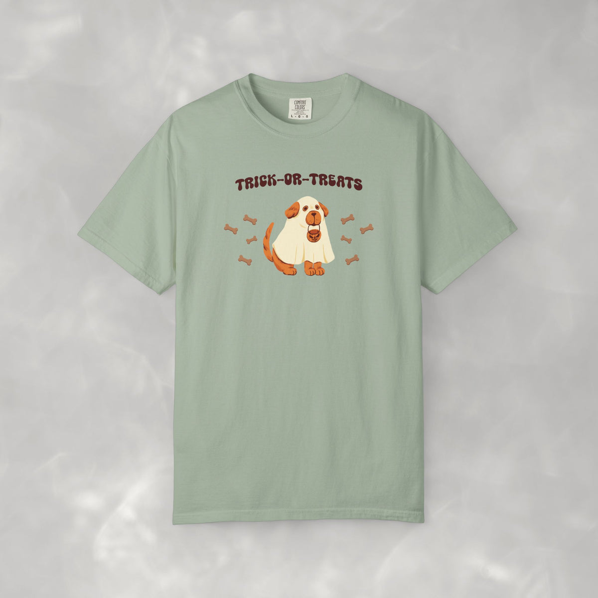 Trick-or-Treats Cute Funny Halloween Dog Lover Unisex Garment-Dyed T-shirt