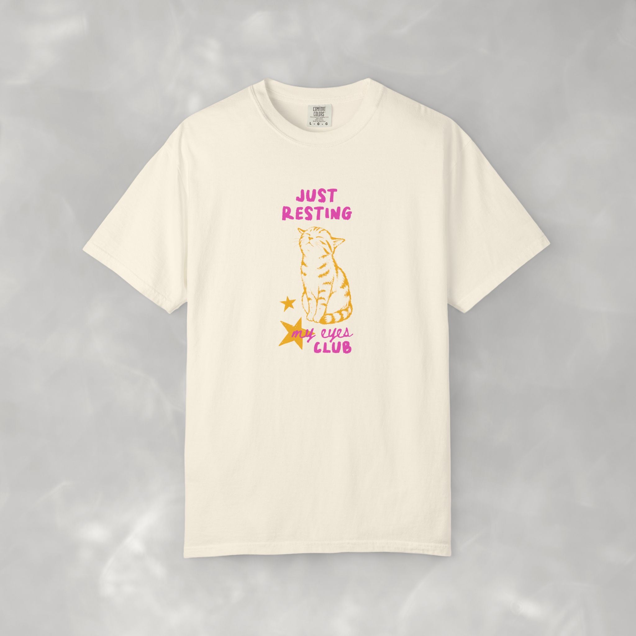 Just Resting My Eyes Club, Funny, Cat Lover Comfort Colors Tee