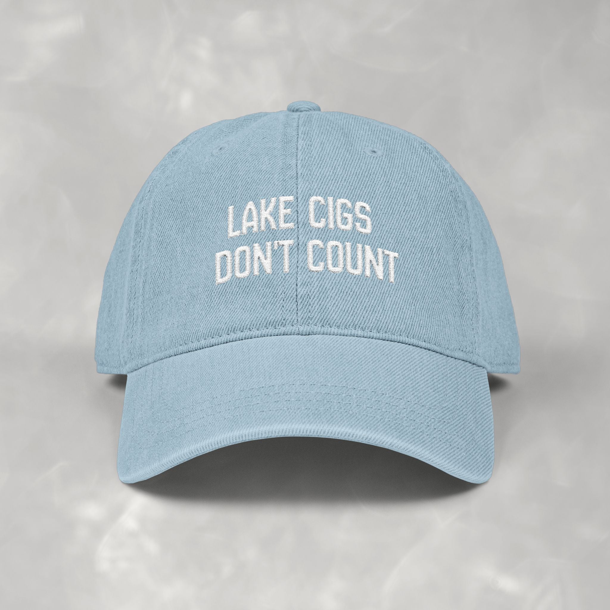 Lake Cigs Don't Count Embroidered Denim Hat