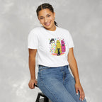 Preppy, Girly, Cute Halloween Ghosts with Cats, Comfort Colors Tee