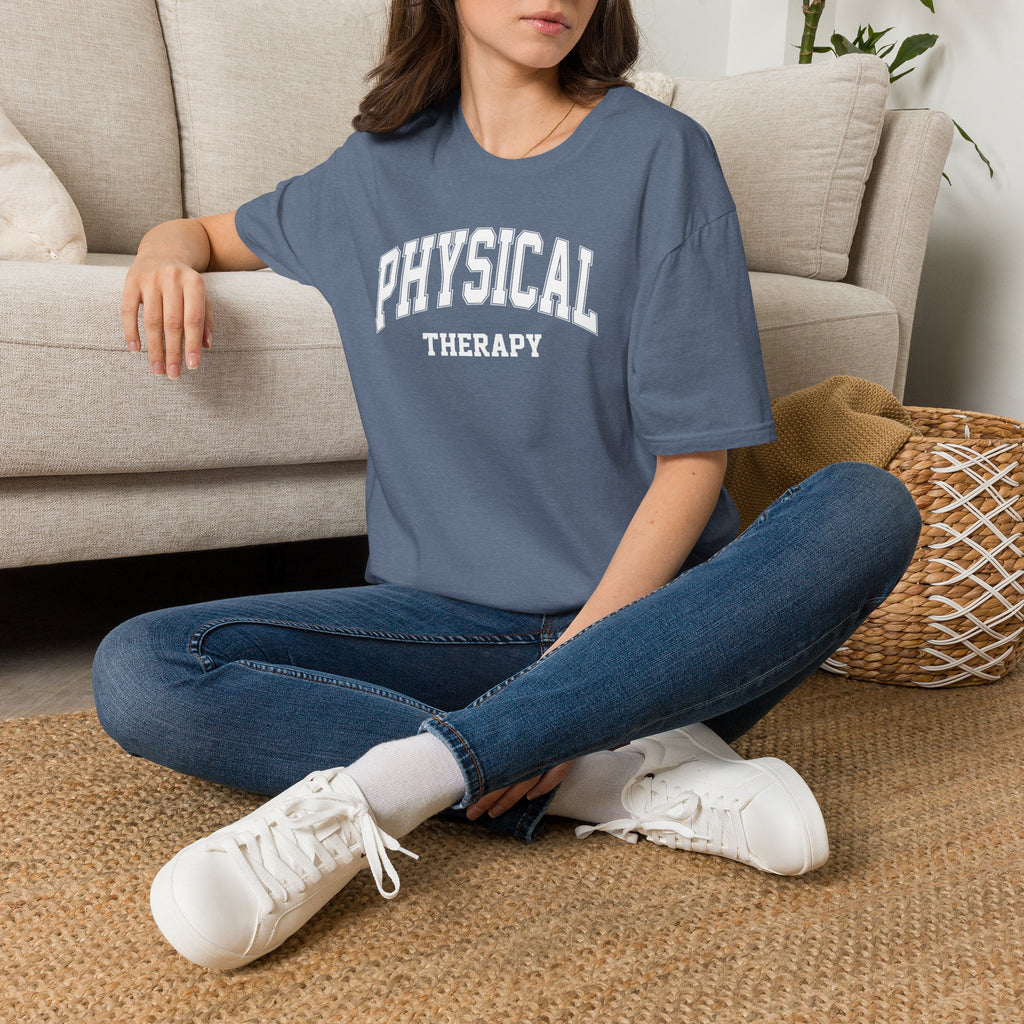 Physical Therapy, Therapist Varsity Style Gildan Unisex Softstyle T-Shirt