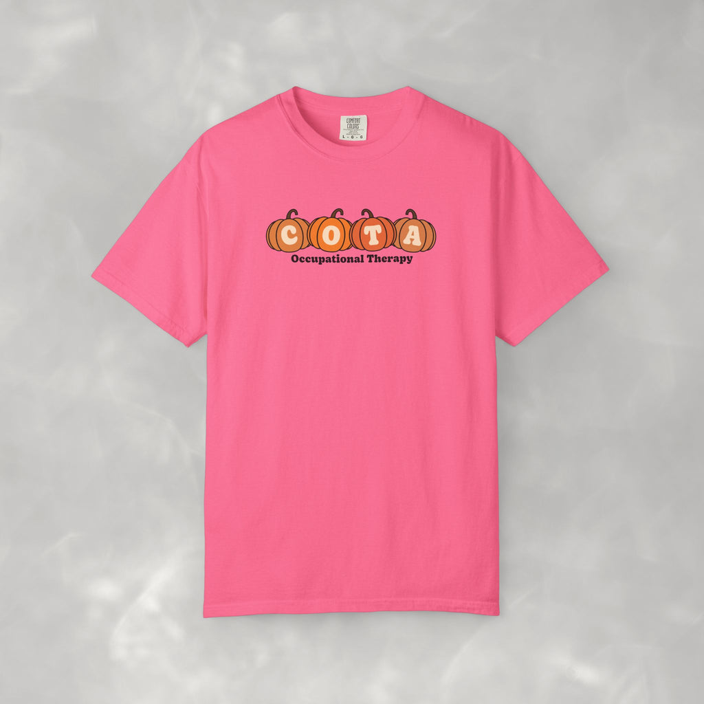 COTA Fall Pumpkins Comfort Colors Garment-Dyed T-shirt for Occupational Therapy Assistants