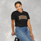 Leopard Print Varsity Nurse Comfort Colors Garment-Dyed T-shirt for RN, LPN, GN, Student Nurse