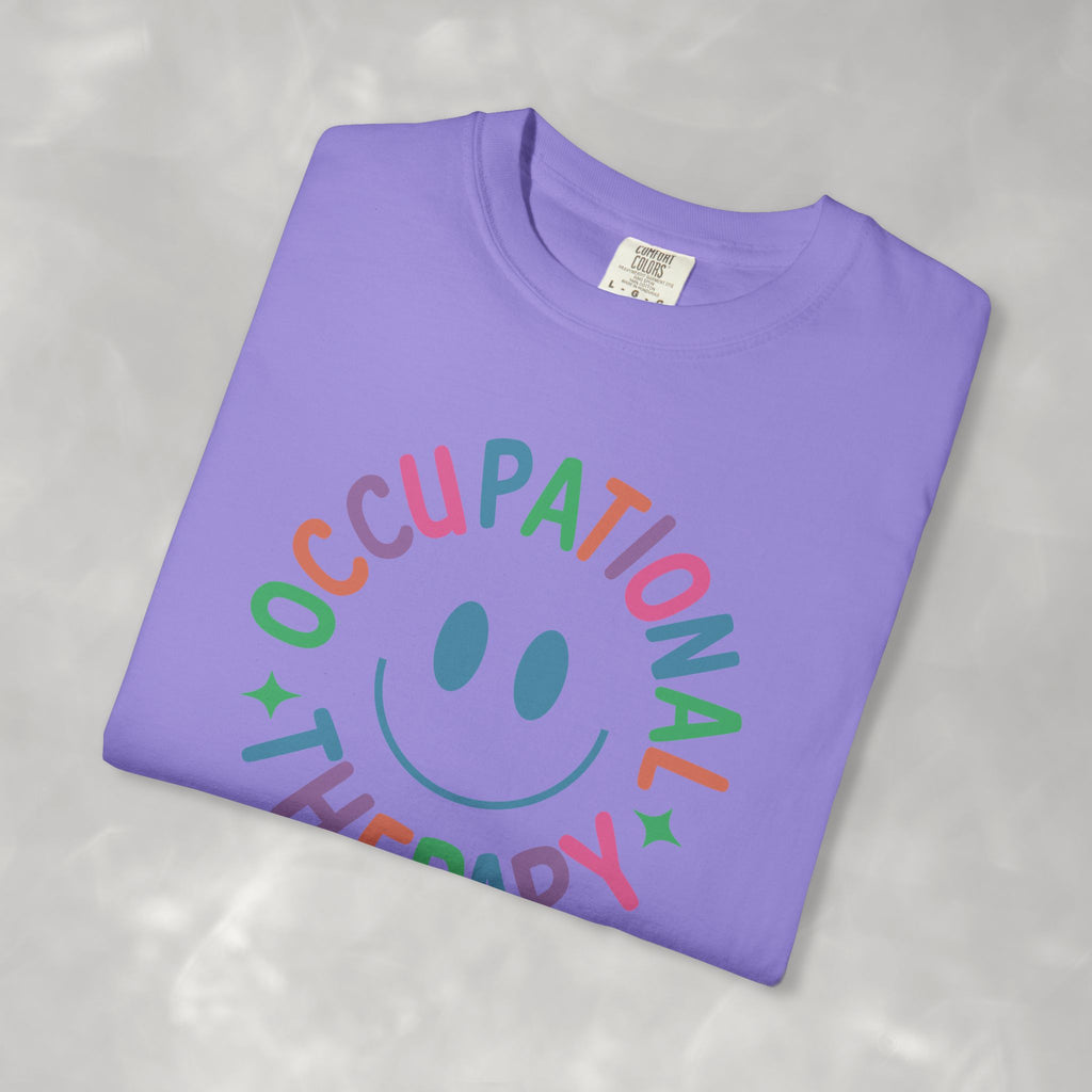 Occupational Therapy, Cute Playful Smile, OT, COTA Comfort Colors Tee
