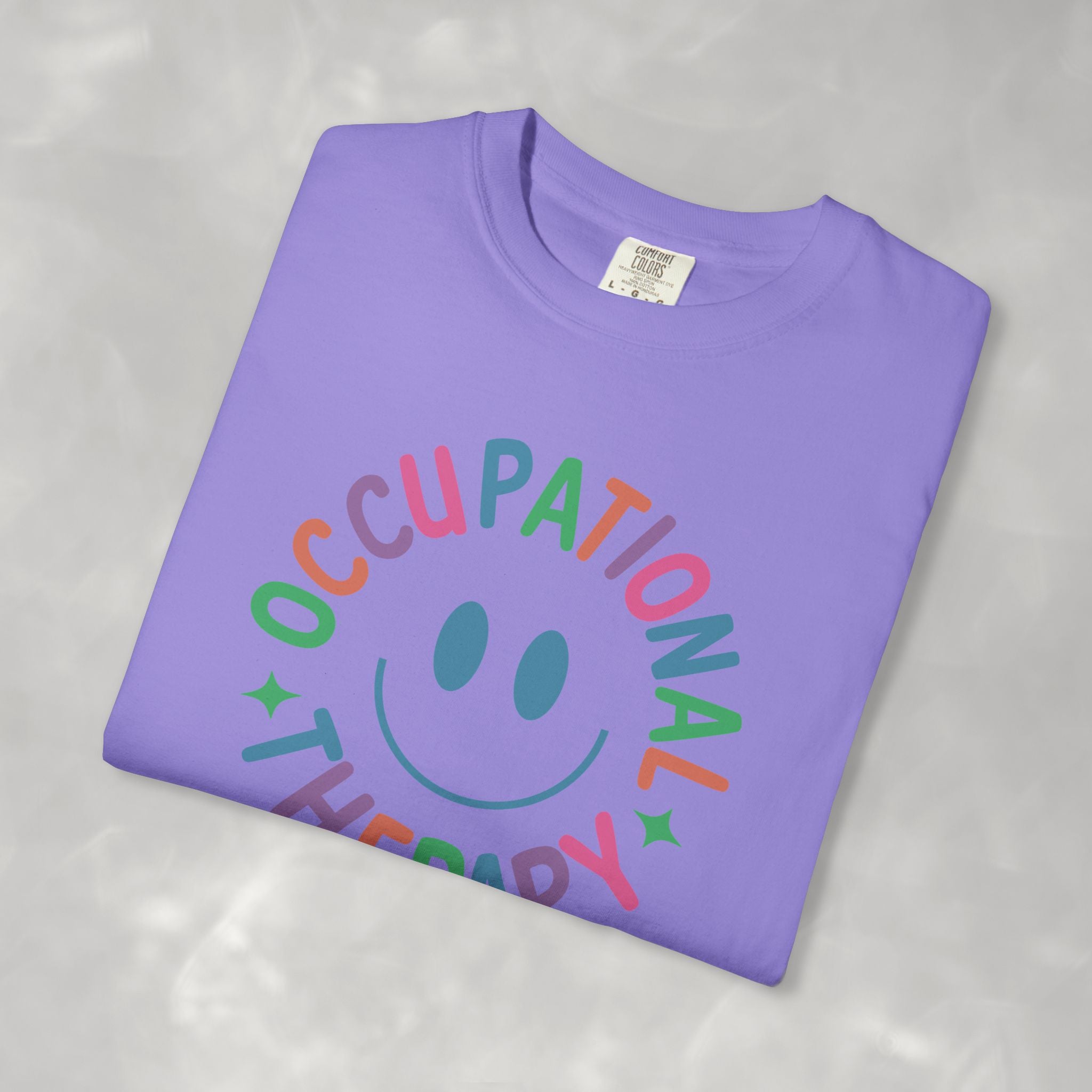Occupational Therapy, Cute Playful Smile, OT, COTA Comfort Colors Tee