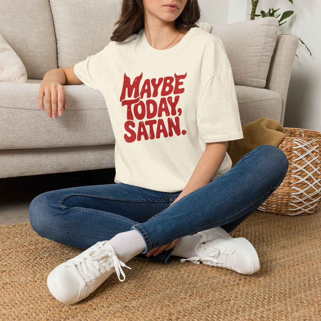Funny Gothic Maybe Today Satan Comfort Colors Tee