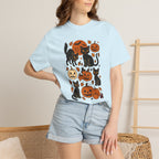 Spooky Black Cats and Jack-O-Lanterns, Unisex Comfort Colors Tee