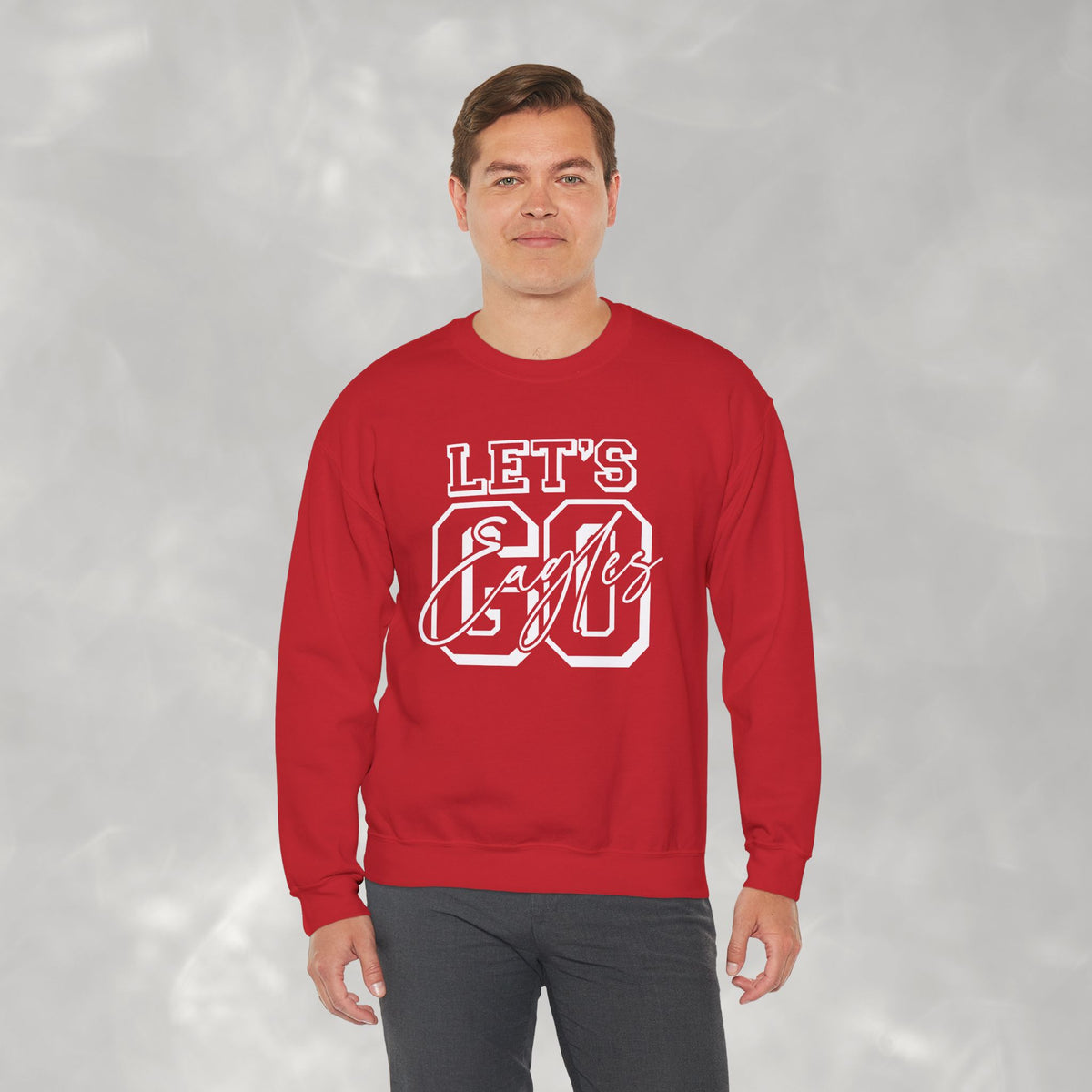 Let's Go Eagles, Eagles Sports, Team Spirit Gildan Unisex Heavy Blend™ Crewneck Sweatshirt