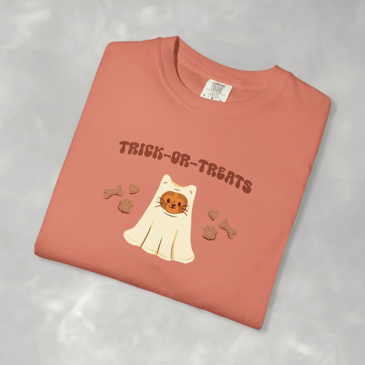 Trick-or-Treats Cute Funny Halloween Cat Lover Comfort Colors Garment-Dyed T-shirt
