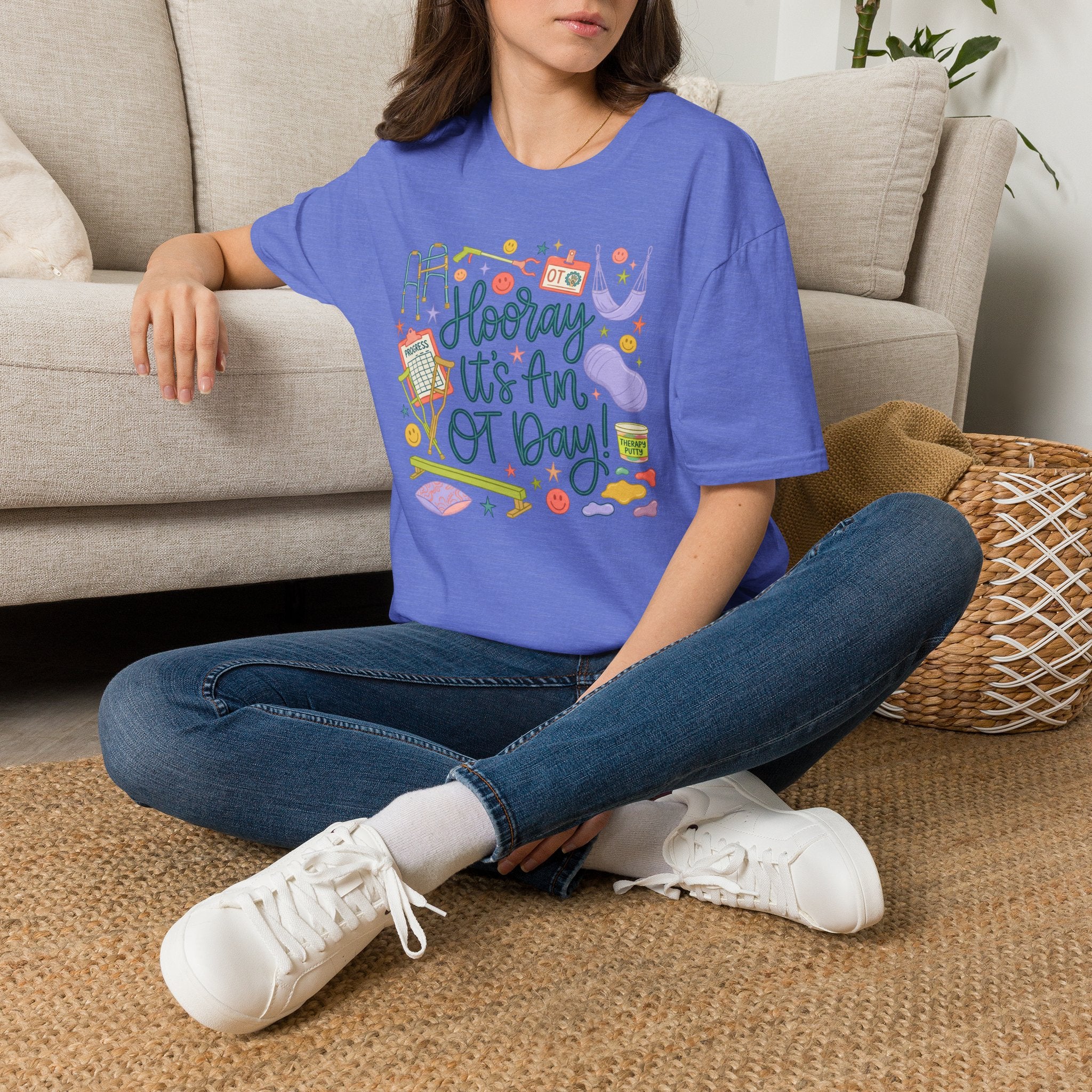 Hooray It's an OT Day, Cute, Playful, Pediatric Occupational Therapy, OTR, COTA Gildan Unisex Softstyle T-Shirt