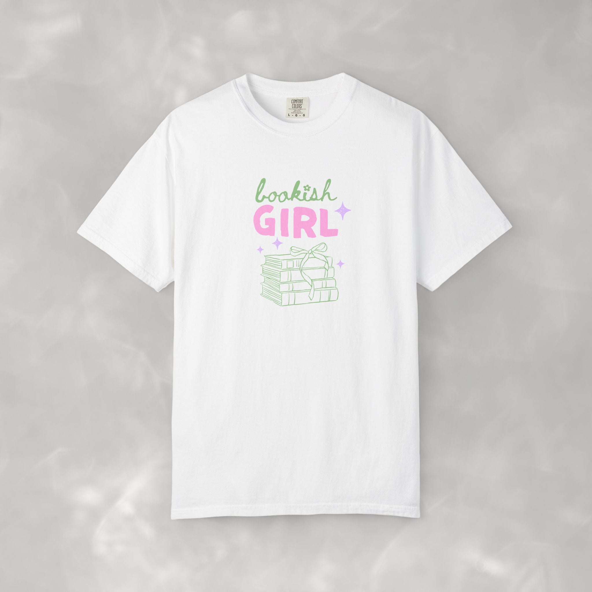 Bookish Girl, Comfort Colors Tee for Book Lovers