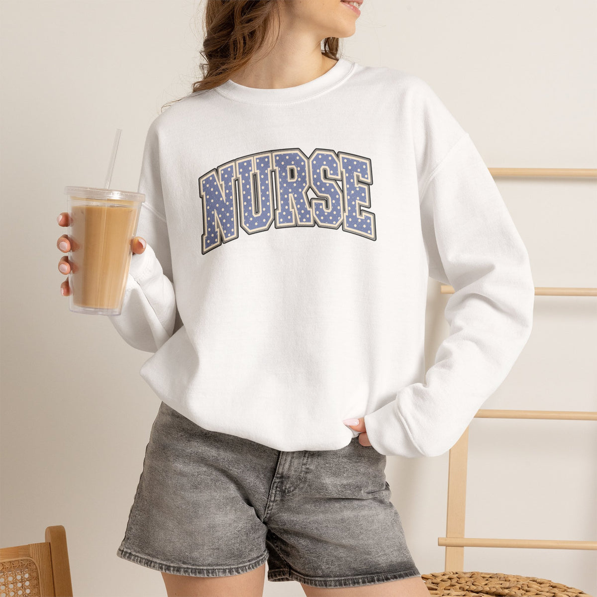 Nurse Vasity Polka Dot Gildan Unisex Heavy Blend™ Crewneck Sweatshirt