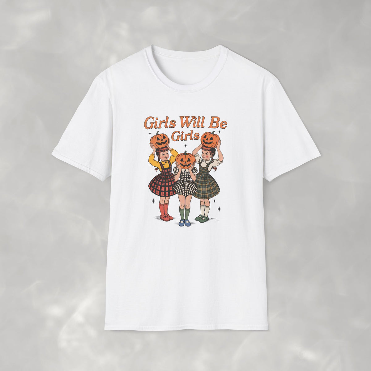 Girls Will Be Girls, Funny Vintage Retro Halloween Gildan Unisex Softstyle T-Shirt