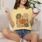 Retro Fall, Autumn Pumpkin Comfort Colors Tee