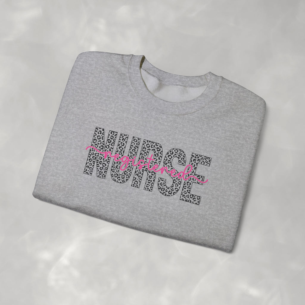 Registered Nurse Leopard Print Gildan Unisex Heavy Blend™ Crewneck Sweatshirt
