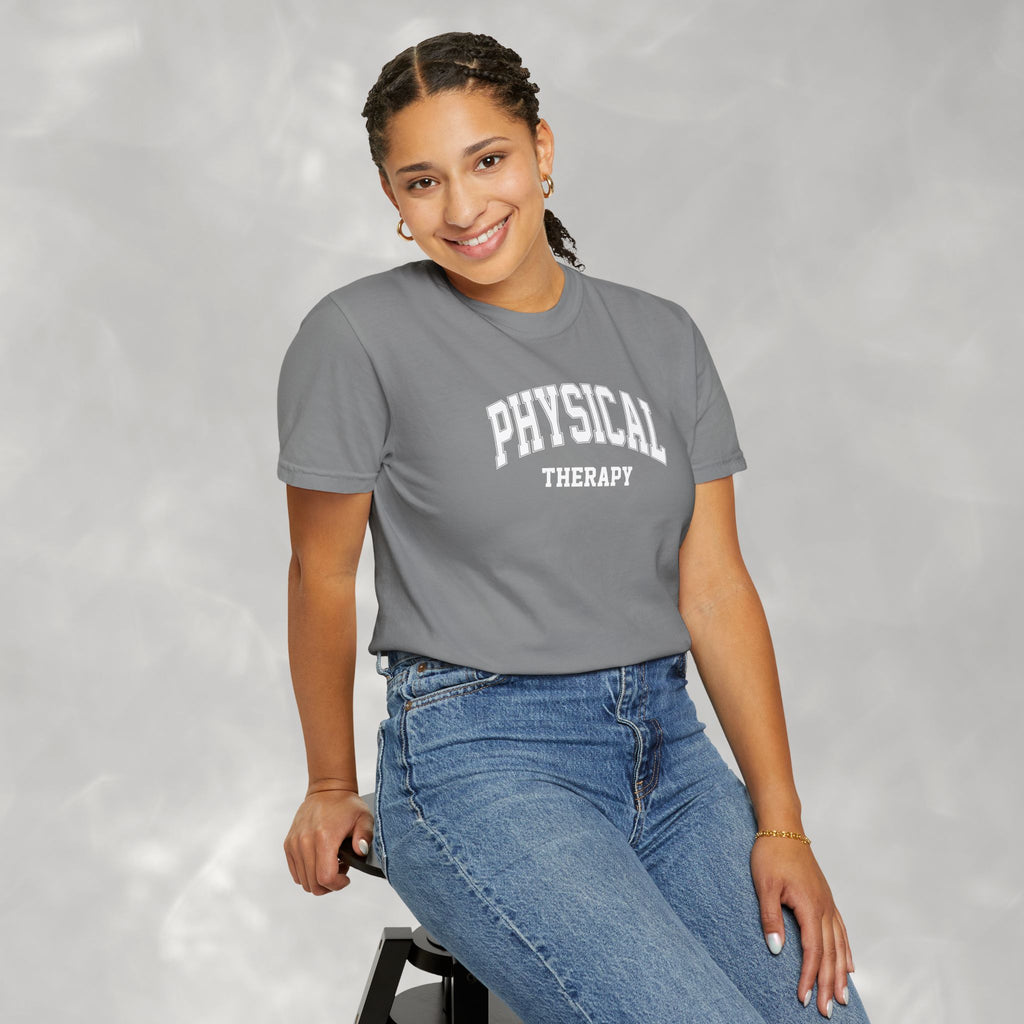 Physical Therapy, Therapist Classic Varsity Style Comfort Colors Tee
