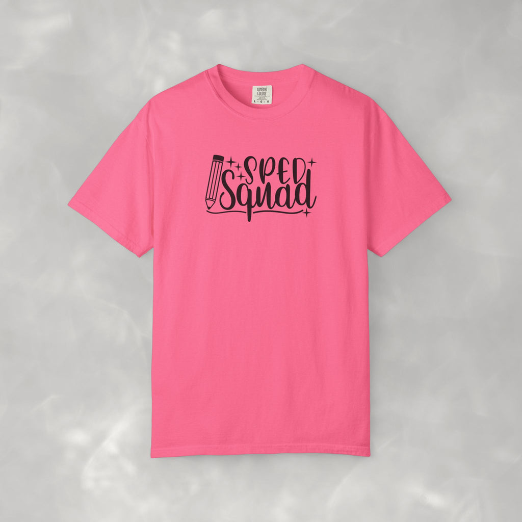 SPED Squad Comfort Colors Gildan Unisex Garment-Dyed T-shirt for Educators, Teachers, Paraprofessionals