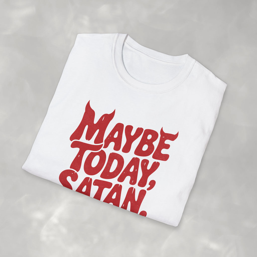 Funny Gothic Maybe Today Satan Comfort Colors Tee