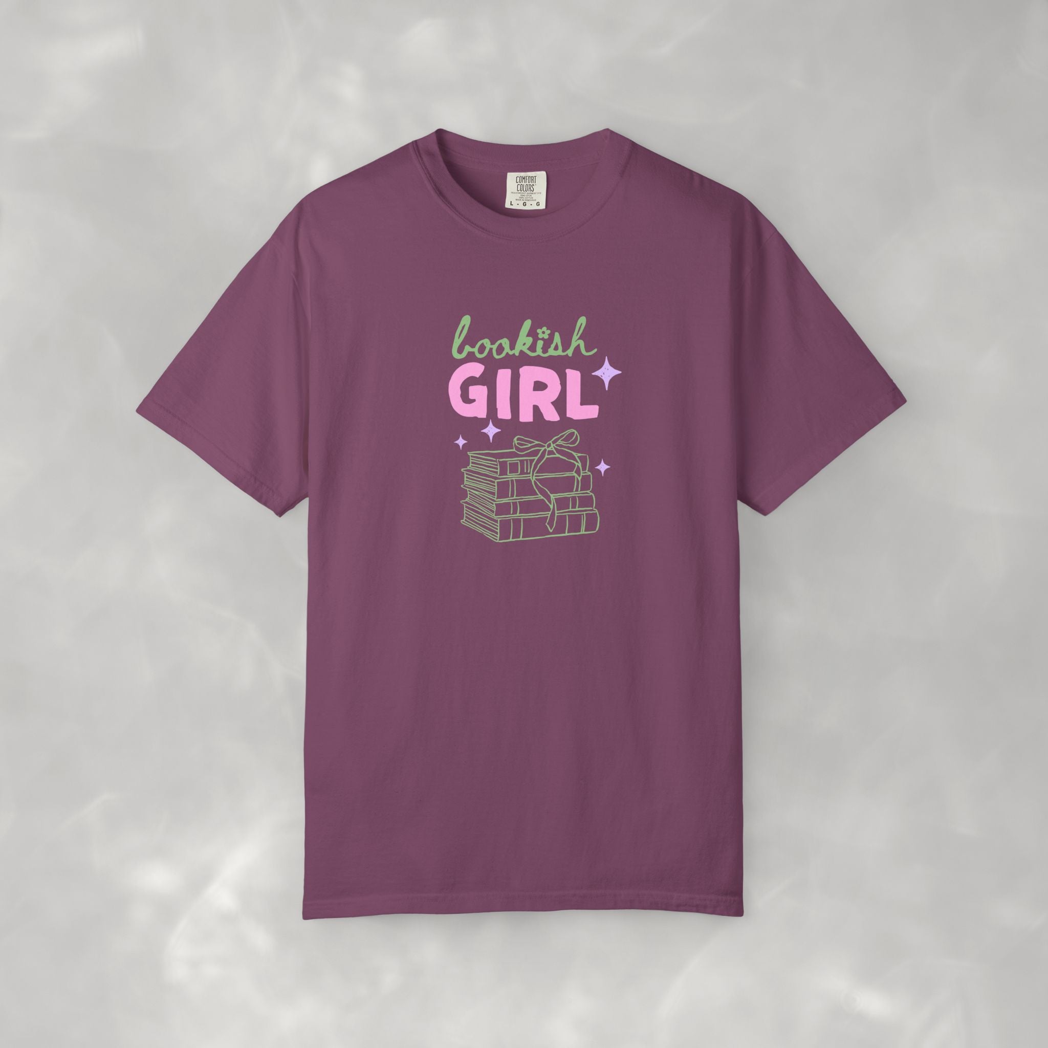 Bookish Girl, Comfort Colors Tee for Book Lovers