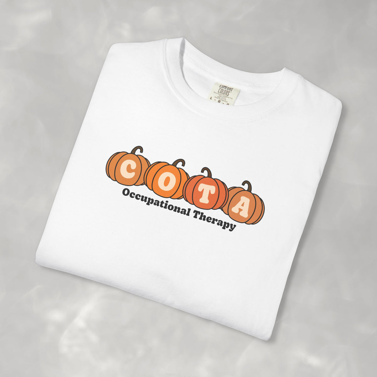 COTA Fall Pumpkins Comfort Colors Garment-Dyed T-shirt for Occupational Therapy Assistants