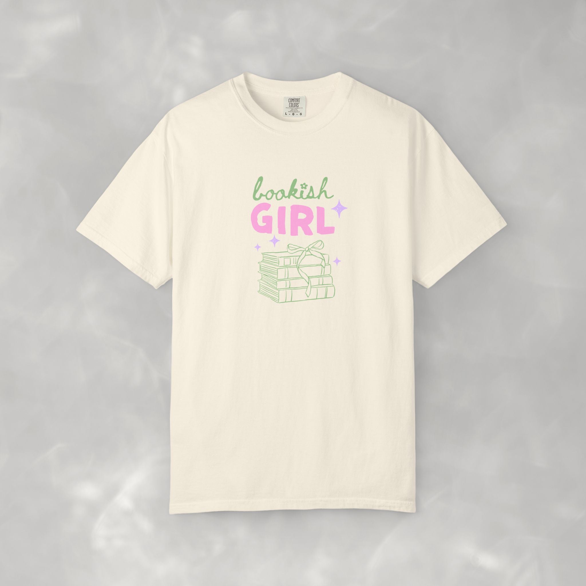 Bookish Girl, Comfort Colors Tee for Book Lovers