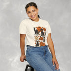 Spooky Black Cats and Jack-O-Lanterns, Unisex Comfort Colors Tee