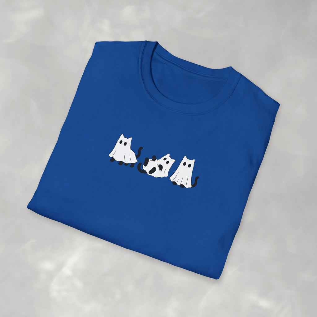 Cute Black Cat Ghosts, Haunted Kitties Halloween Gildan Unisex Softstyle T-Shirt