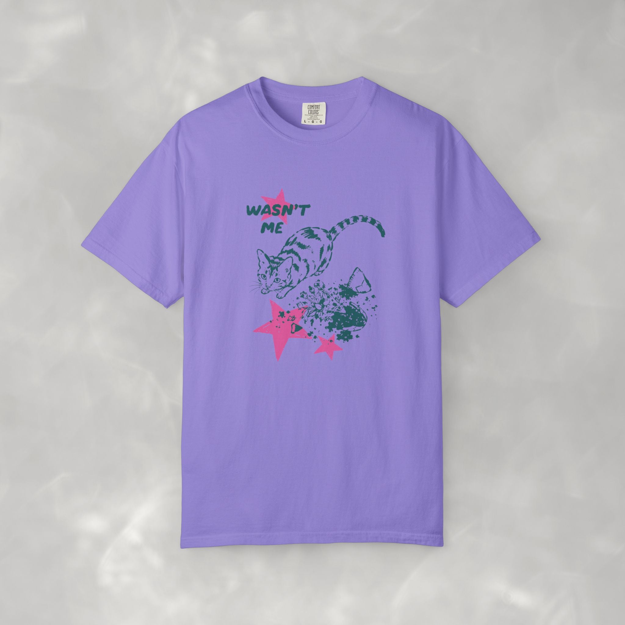 Wasn't Me, Funny, Cat Lover Comfort Colors Tee